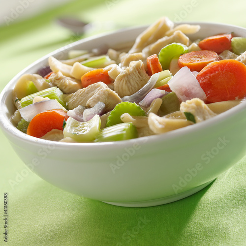 Photo: bowl of chicken noodle soup bowl of chicken noodle soup