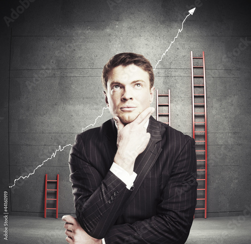 Photo: businessman thinking businessman thinking