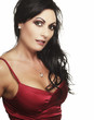 Photo: Beautiful young woman in red dress Beautiful young woman in red dress