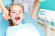 Little girl visiting dentist