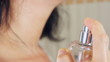 Video: Woman Spritzing Perfume on Her Neck Woman Spritzing Perfume on Her Neck