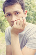 man with cigarette