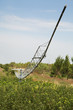 irrigation mechanism over field with blue sky