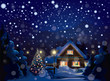 Vector of winter landscape. Merry Christmas!
