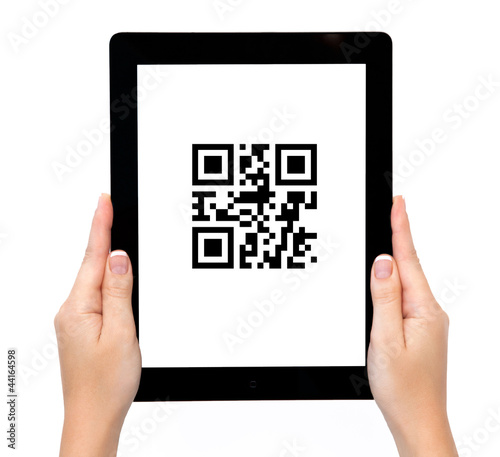 Photo: female hands holding a tablet female hands holding a tablet