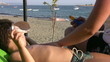 Little boy sunbathing