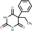 Phenobarbital (epilepsy drug) structural formula