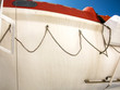 Lifelines on the side of a lifeboat