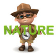 3d Explorer with the word "Nature"