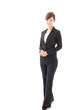 asian businesswoman on white background