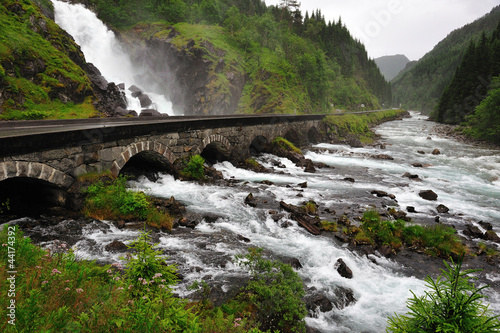 Photo: Lotefossen Waterfall Lotefossen Waterfall