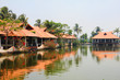 Scenic reflections in Kerala Backwaters