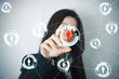 Photo: Social network on futuristic screen Social network on futuristic screen