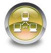 Yellow Glossy Pictogram "Network"