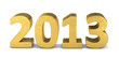 neues jahr new year text gold 2013 3D