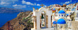beautiful Santorini panoramic view of Oia town