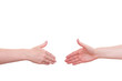 Zwei Hände geben sich die Hand