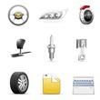 car parts vector icon set