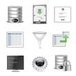 database vector icon set