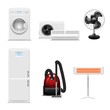 Household appliances vector icon set