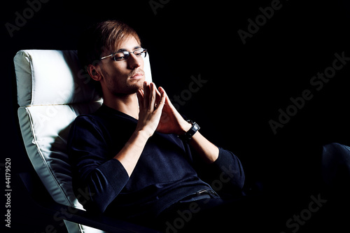 Photo: thoughtful man thoughtful man