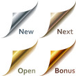 Curled Metallic Page Corners W... Curled Metallic Page Corners W...