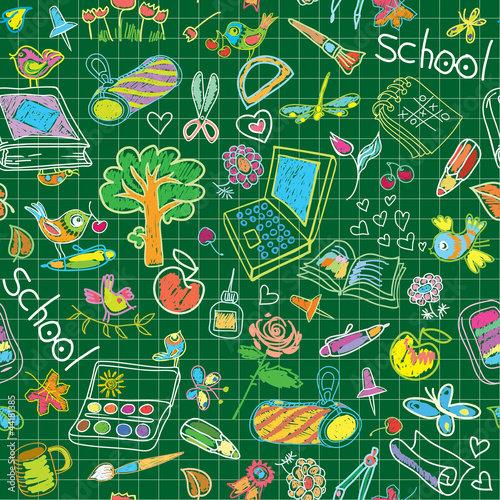 Vector: A set of school subjects for training and recreation A set of school subjects for training and recreation