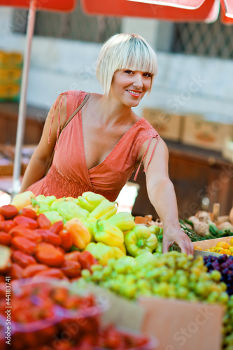 Photo: woman on market place woman on market place