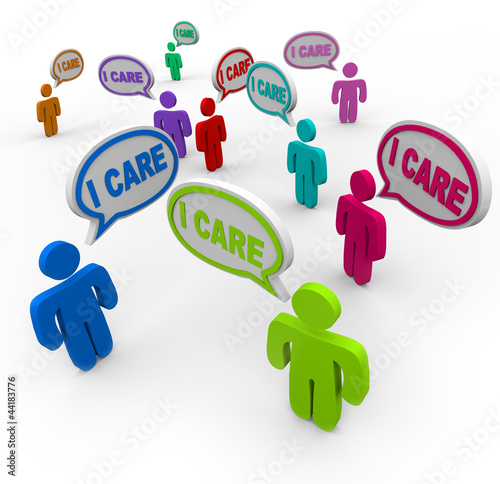 Illustration: I Care People Friends Support Group Empathy Sympathy I Care People Friends Support Group Empathy Sympathy
