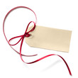 Blank Gift Tag with Red Ribbon