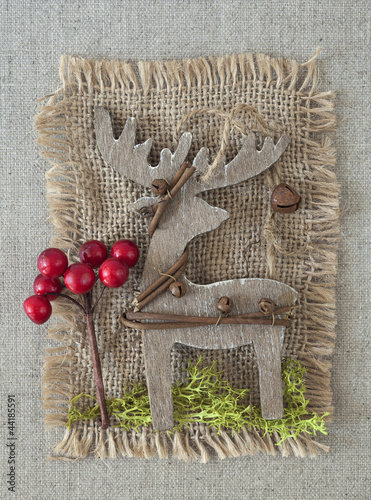 Foto: Wooden christmas deer Wooden christmas deer