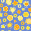 seamless pattern with suns