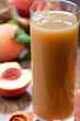 glass of peach juice
