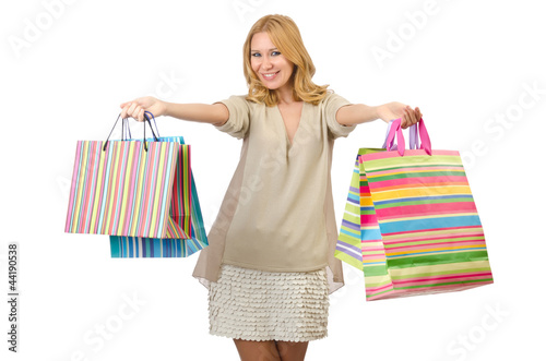 Photo: Happy girl after good shopping Happy girl after good shopping