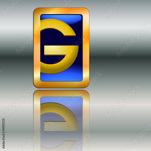 Vector: Goldplakette G Goldplakette G