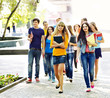 Group student  outdoor.