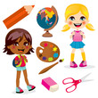 Vector: School Girls School Girls