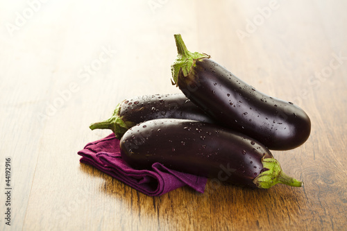 Photo: Raw aubergines Raw aubergines