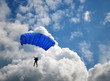 Skydiver in the sky