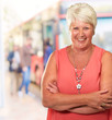 Photo: Senior Woman With Hands Crossed Senior Woman With Hands Crossed