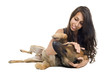 Photo: malinois and girl malinois and girl
