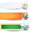 Vector: School banners School banners