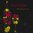 Abstract wine bottle