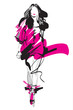 Fashion model. Sketch. Vector illustration