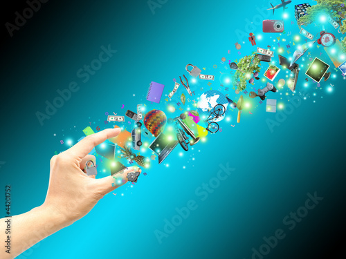 Photo: hand catch virtual object hand catch virtual object