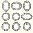Set of hand-drawn frames