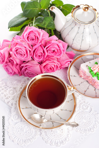 Photo: Сup of tea and roses Сup of tea and roses
