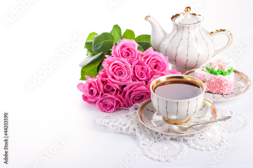Photo: Сup of tea and roses Сup of tea and roses