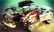 exploded transparent car