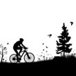Mountainbike Vektor Silhouette